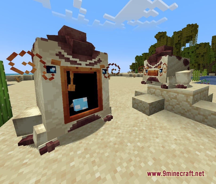 Primal Horizon Shifters Resource Pack Screenshot 7 Two custom desert creatures from the Primal Horizon Shifters pack on sand