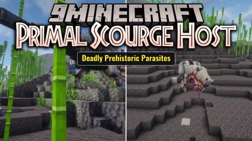 Primal Scourge Host Mod (1.20.1) - Survive an Infected Dinosaur Stalking You