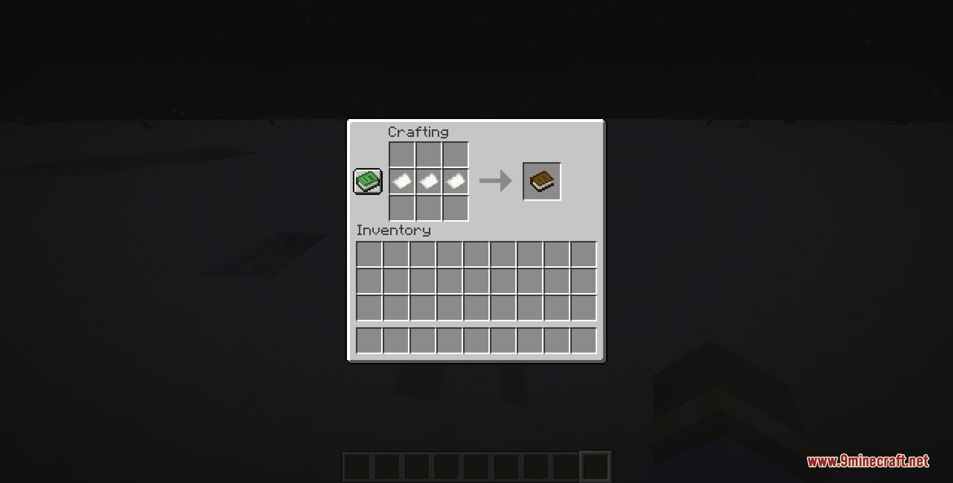 Primal Steel Forge Mod Screenshot 4 Crafting a book using three pieces of paper in the crafting table