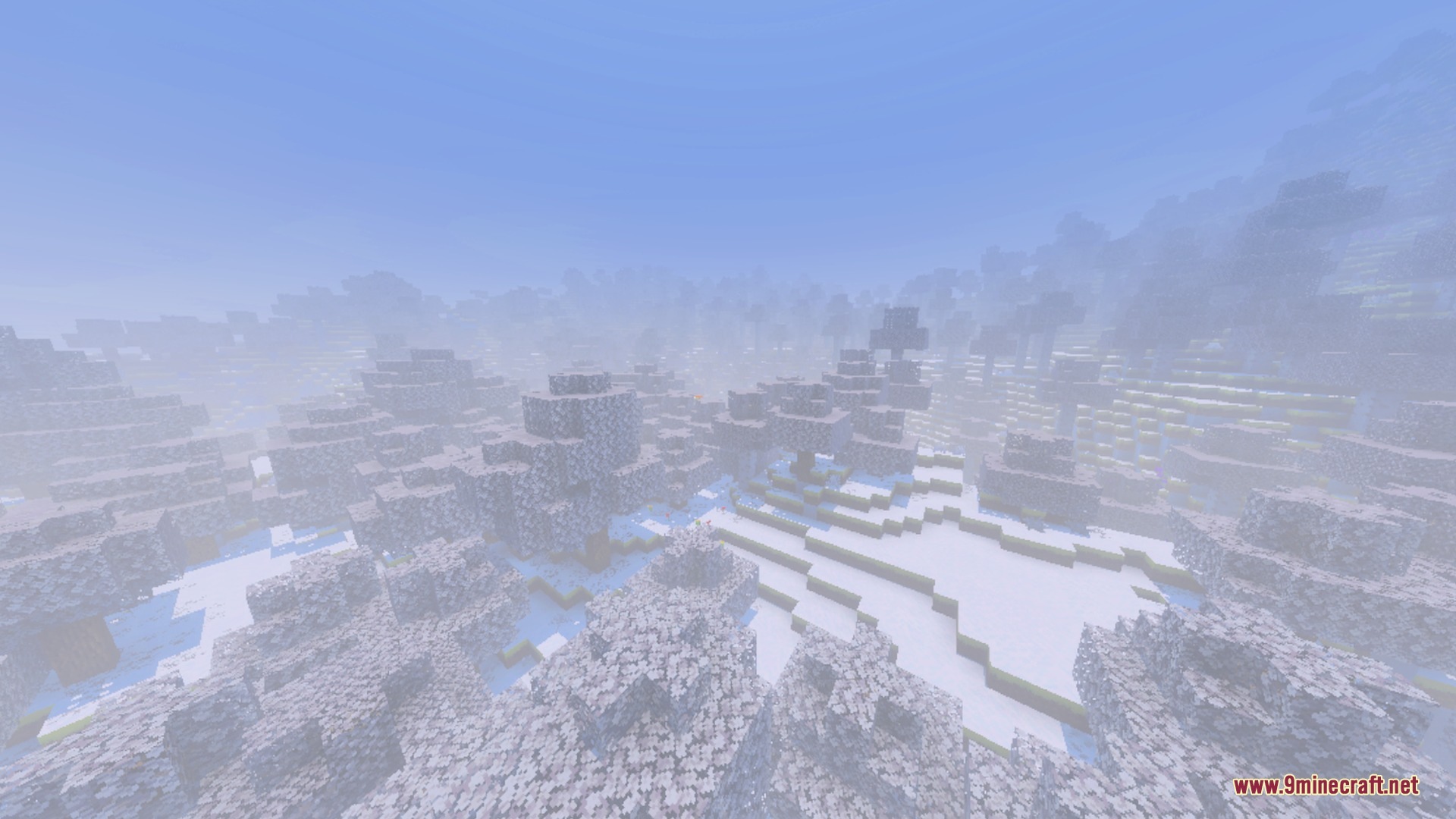 Project Silent Breakpoint Weather Cycle Shader Screenshot 2 A frozen winter landscape with snow covered trees and heavy white fog