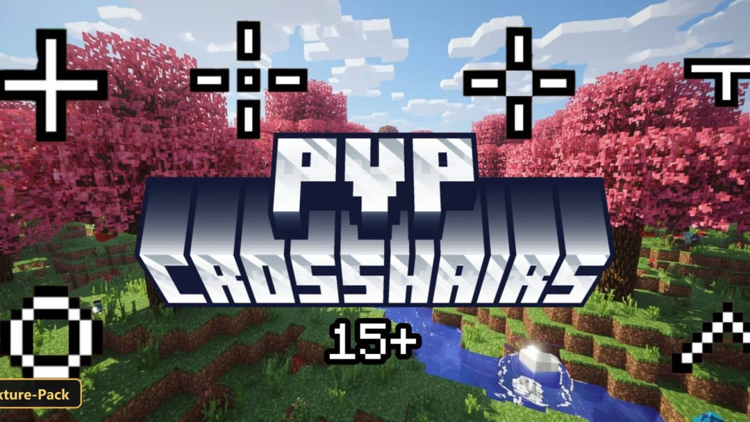 Cherry blossom forest with river and various crosshair designs