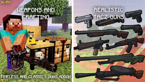 REIMS TACZ Timeless and Classics Guns Addon (26.45+) - MCPE/Bedrock