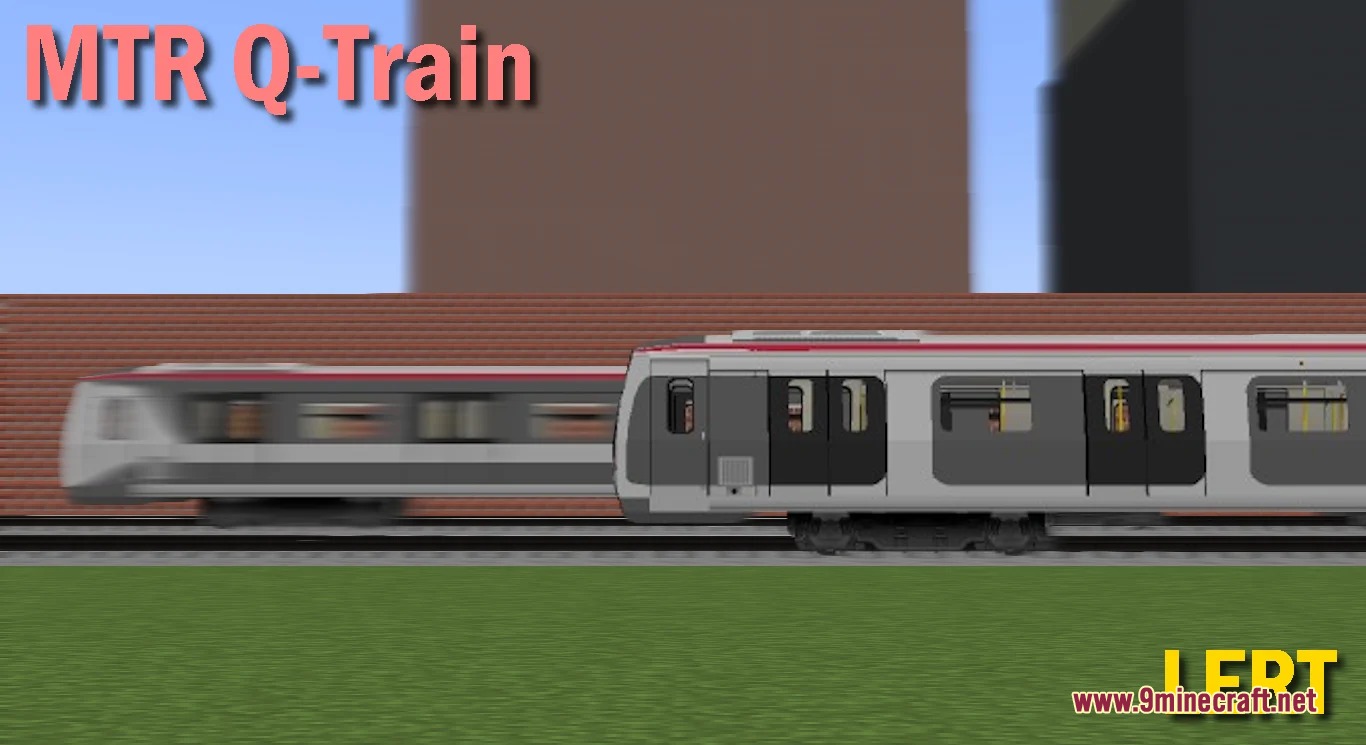 A side view of the Q Train moving on a railway track
