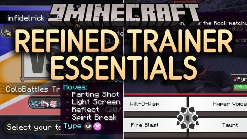 Refined Trainer Essentials Mod (1.21.1) - See Real-Time Battle Stats