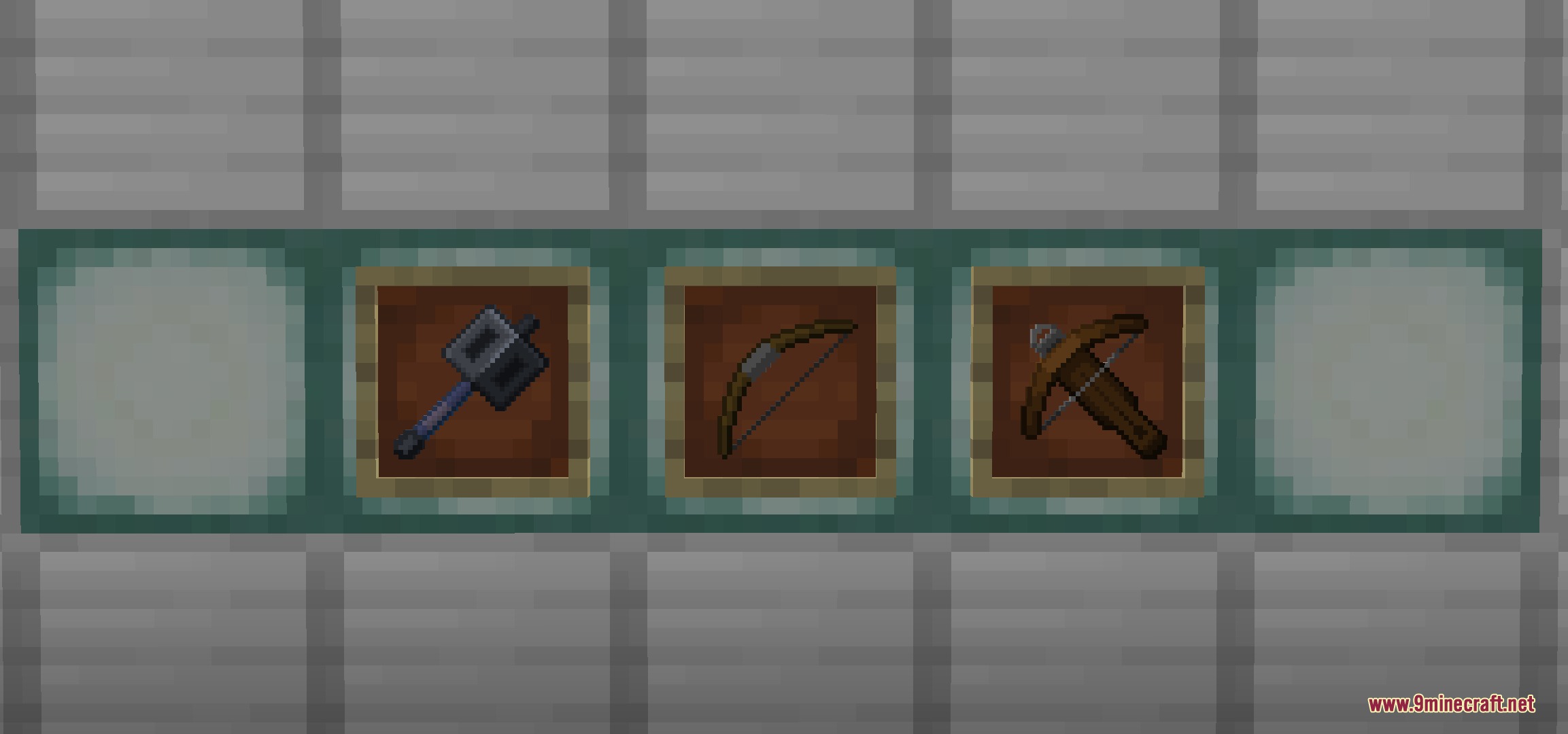 Refined Vista Resource Pack features upgraded weapon designs in item frames