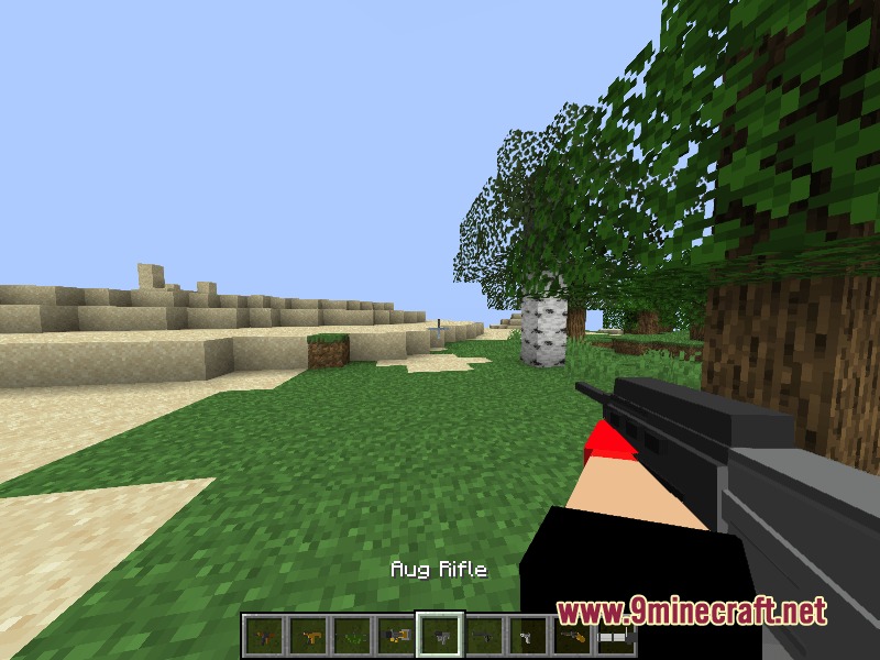 Relic Firepower Mod Screenshot 8 First person view of a player wielding an Aug assault rifle