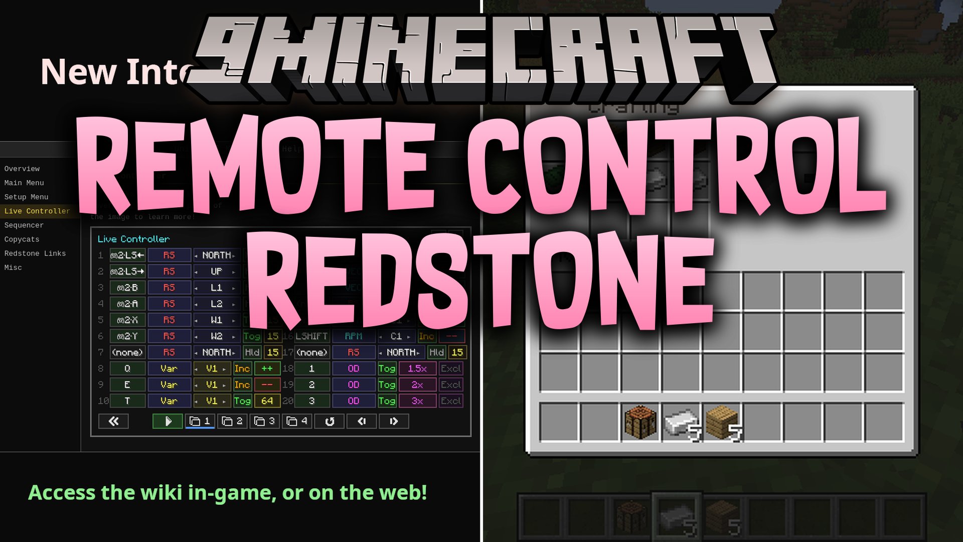 Remote Control Redstone Mod