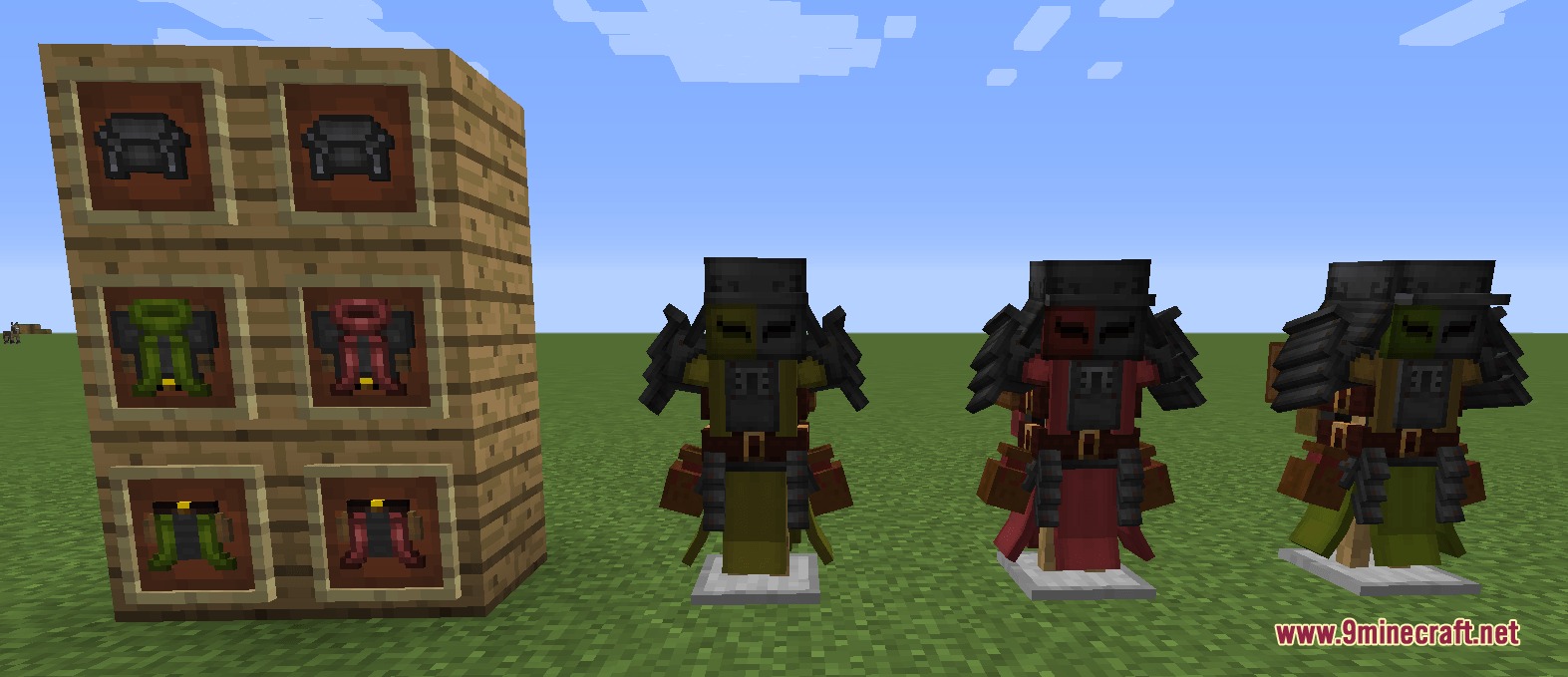 Scarlet Eldritch Rites Mod Screenshot 6 Dyed Crimson Cultist armor sets from the Scarlet Eldritch Rites mod