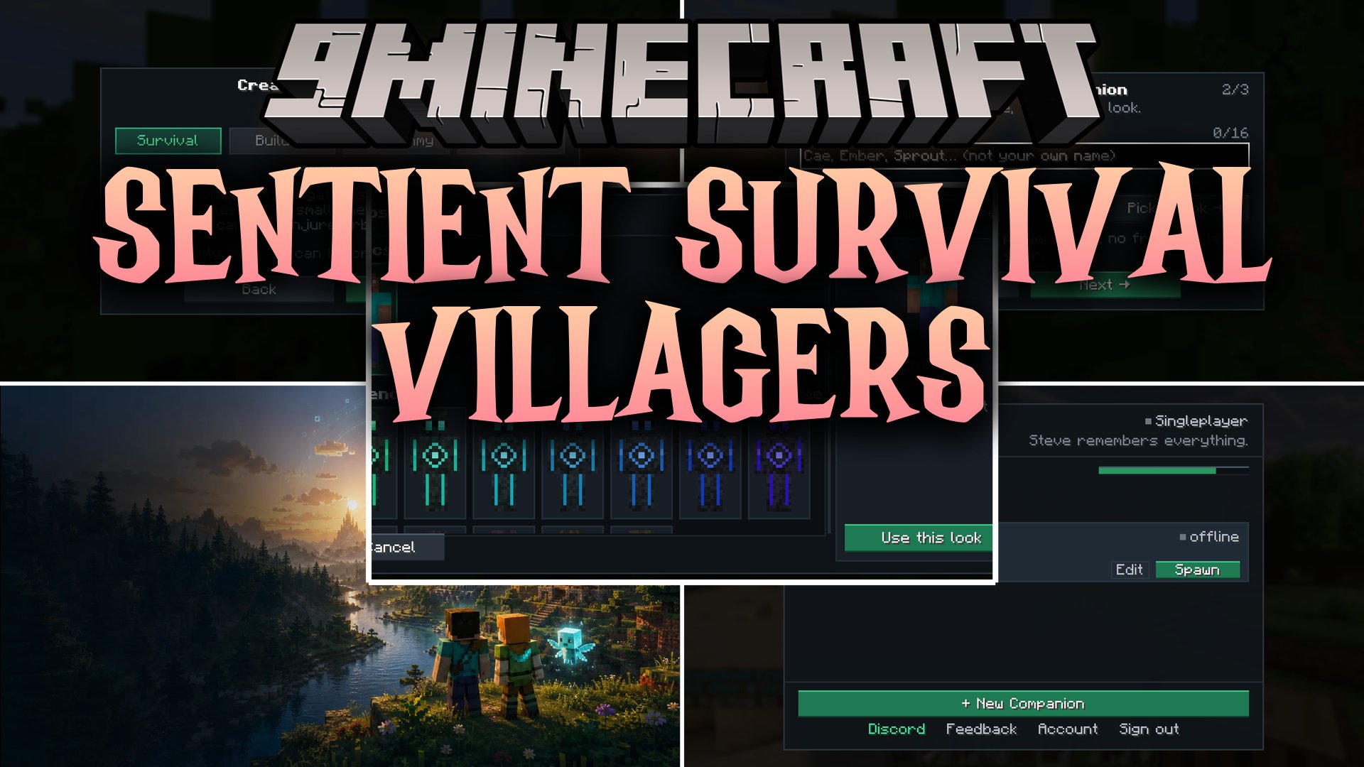 Sentient Survival Villagers Mod