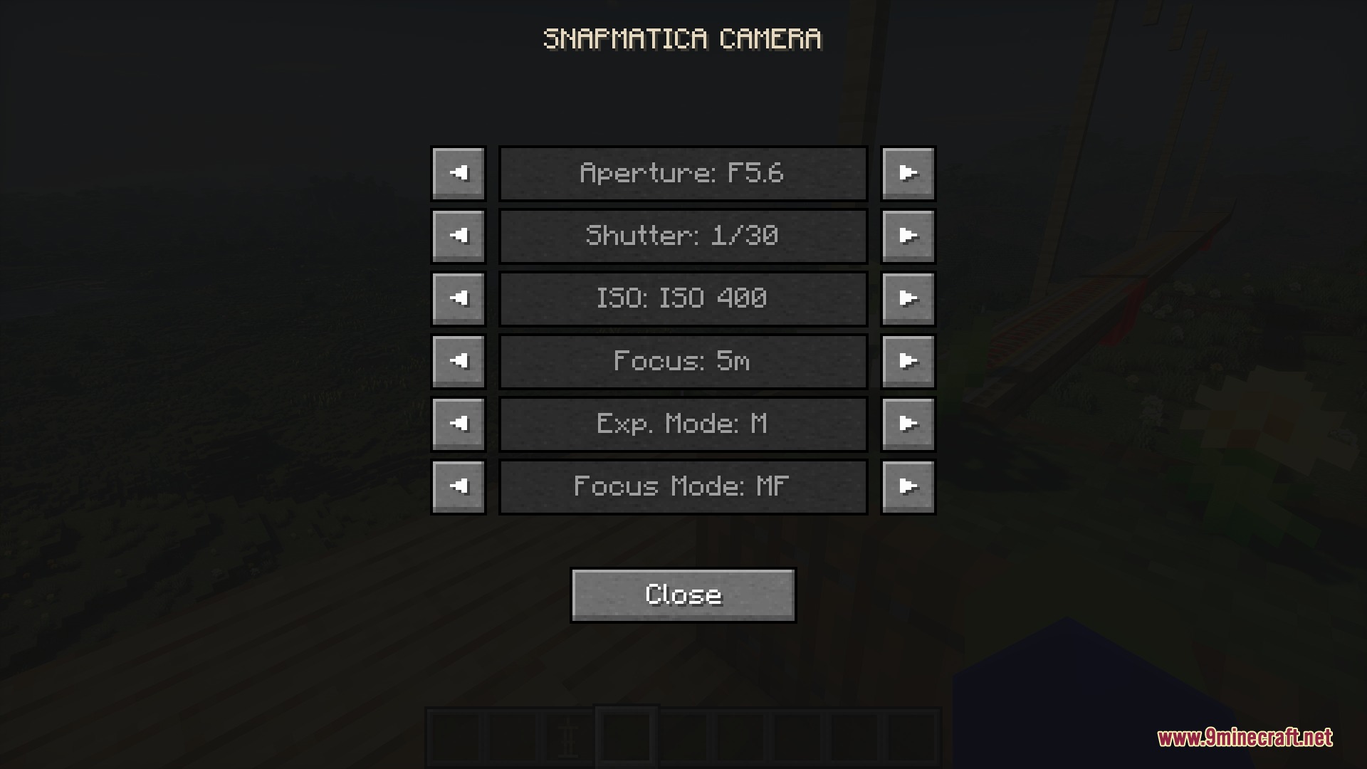 Silver Lens Studio Mod Screenshot 4 The manual camera control menu for adjusting aperture shutter speed and focus