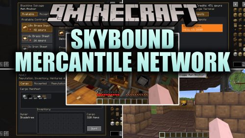 Skybound Mercantile Network Mod (1.21.1) - Deliver Airship Cargo and Salvage