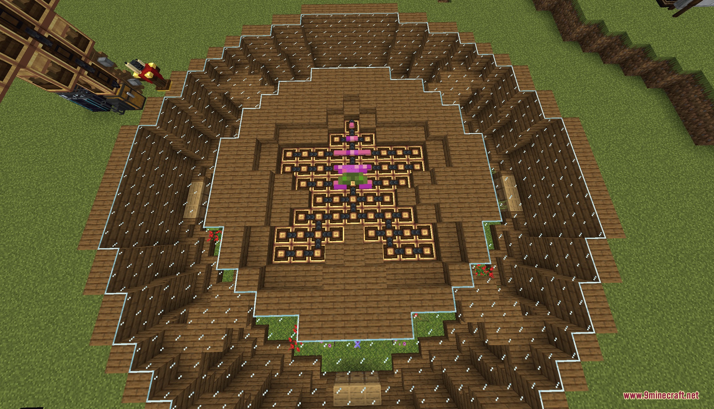 Skyward Assembly Lines Mod Screenshot 4 Skyward Assembly Lines mod allows for flat mechanical crafting grids on the floor