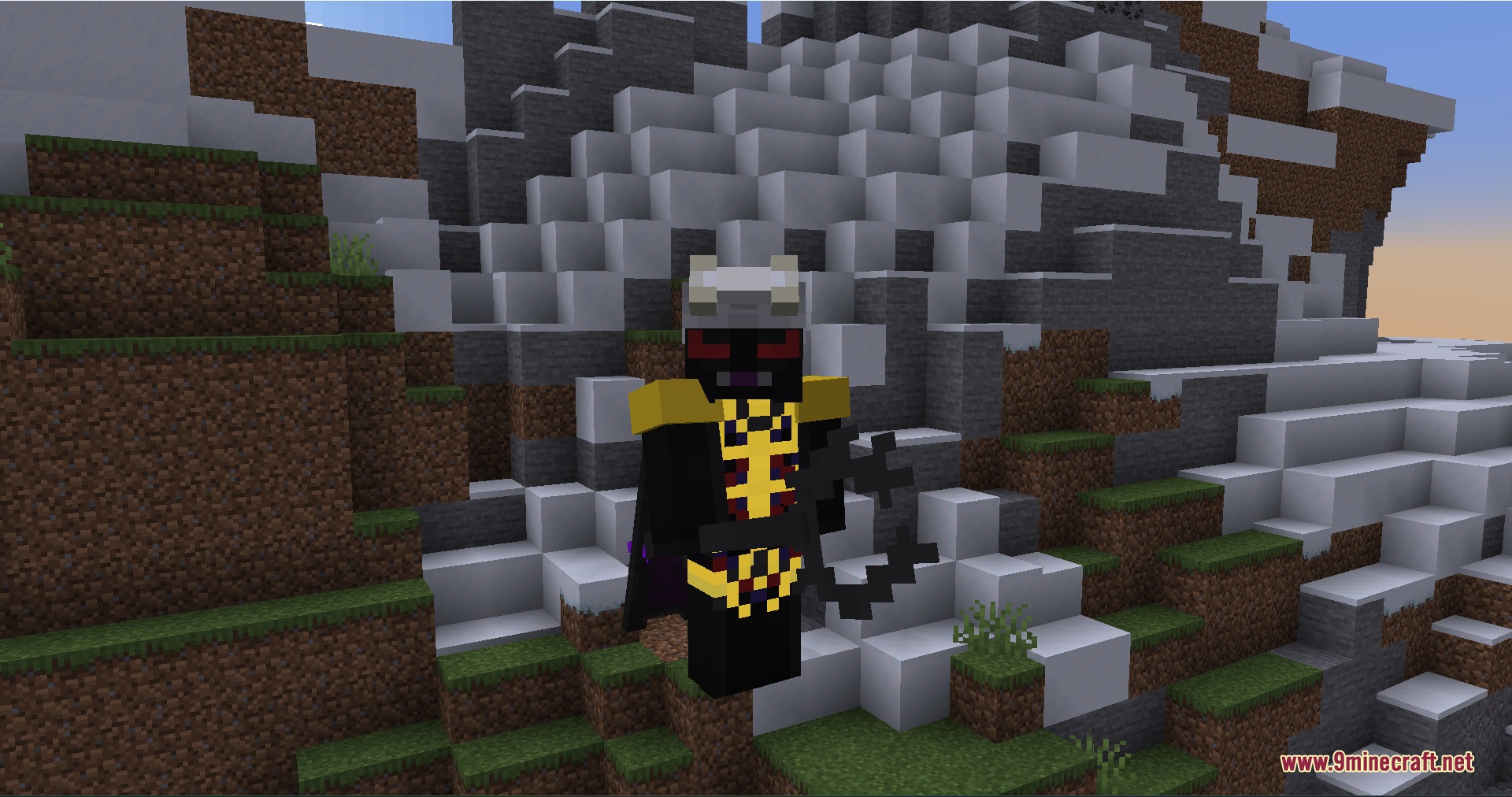 Spinjitzu Sovereign Vault Mod Screenshot 7 A dark ninja character from Spinjitzu Sovereign Vault Mod in the snow