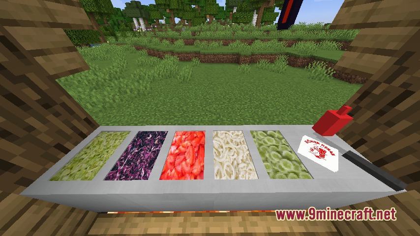 Spit Roasted Sizzles Mod Screenshot 6 A detailed salad bar counter with various fresh vegetable toppings