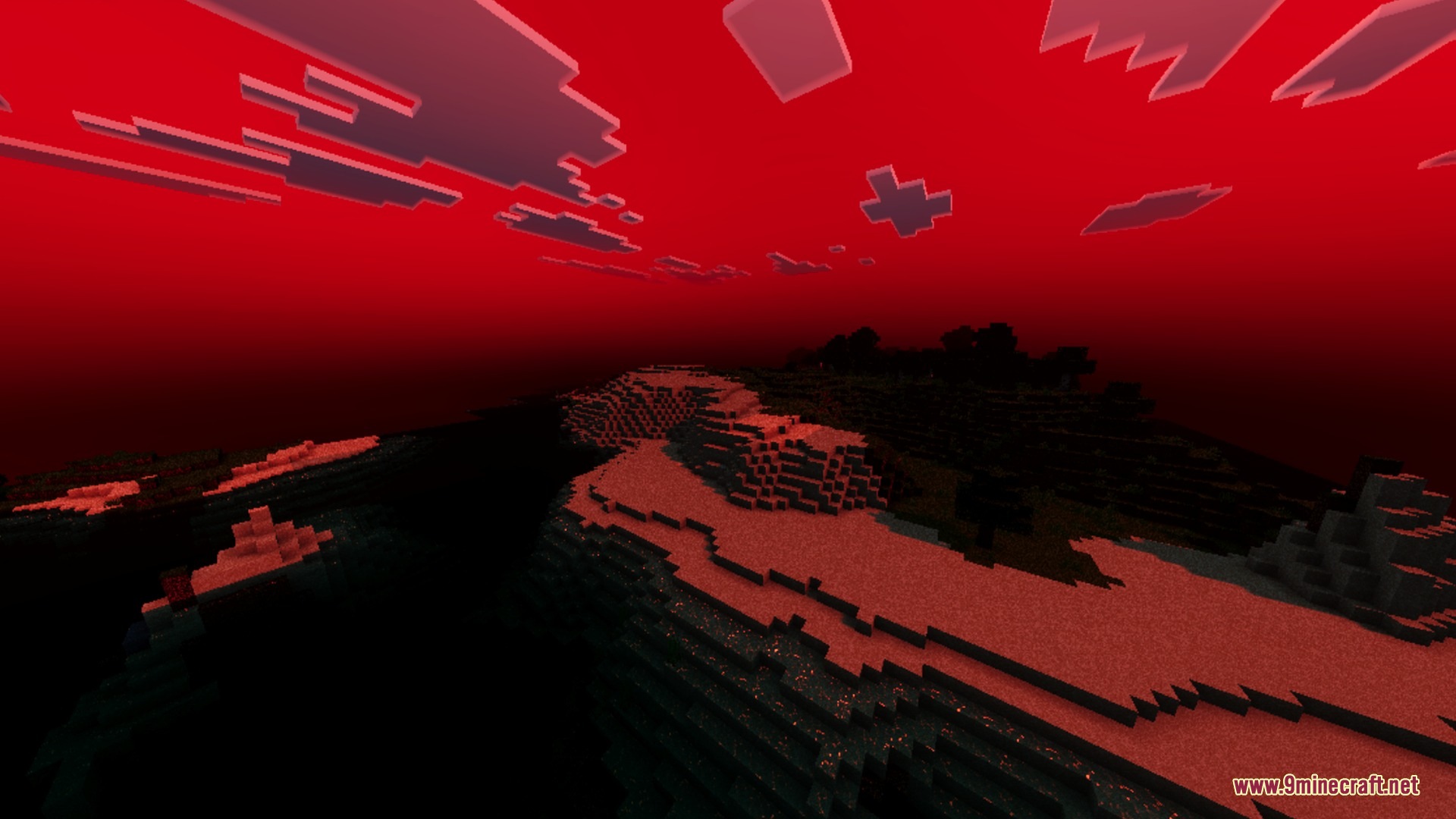 Stranger Things fragment visual creates a permanent dark red sky in Minecraft