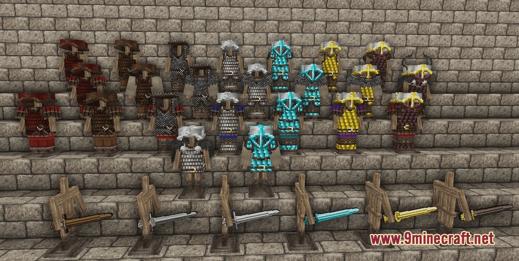 Steel Crown Heritage Resource Pack showcases detailed medieval armor and weapon textures