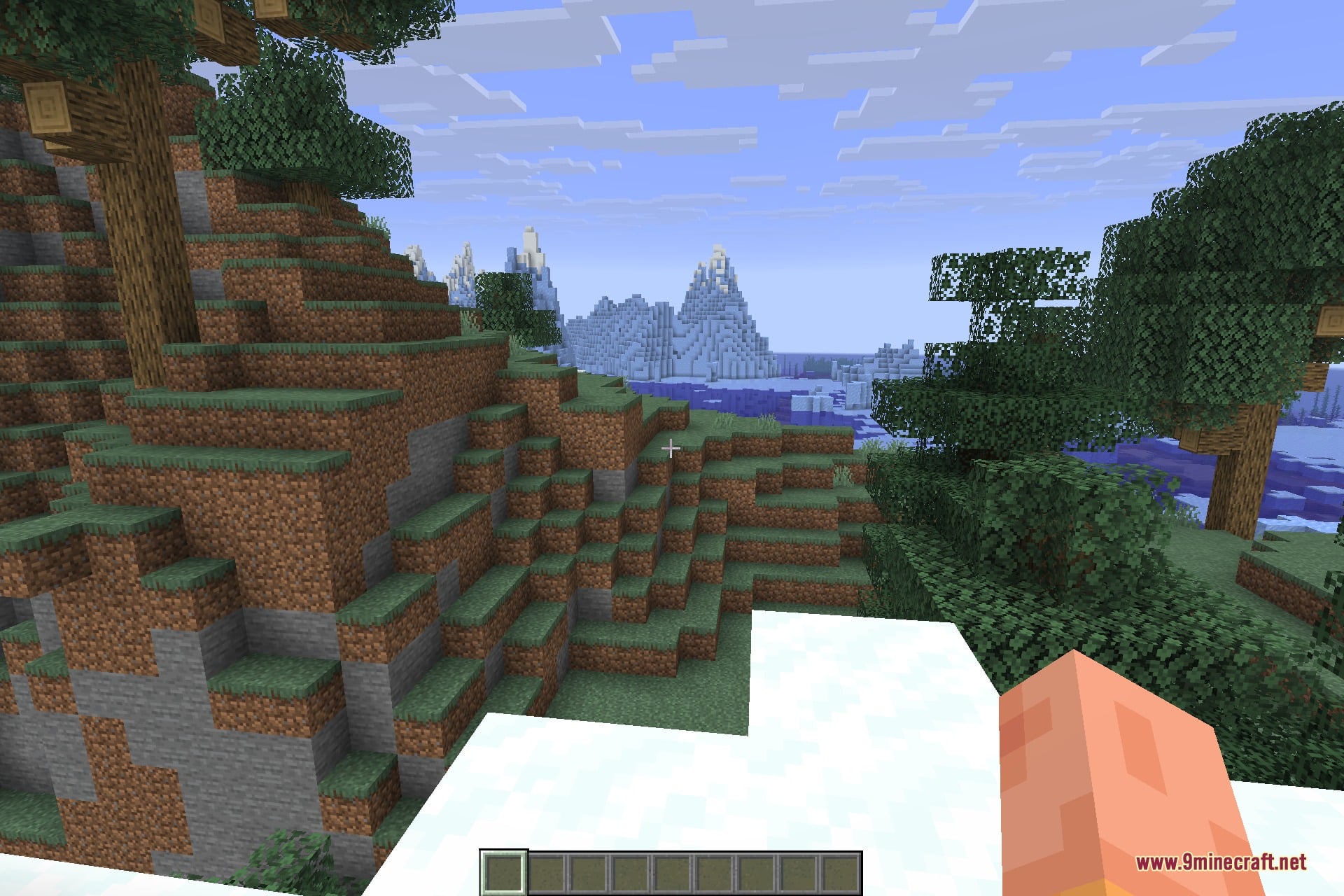A hillside where the steep faces have generated as stone instead of bare dirt