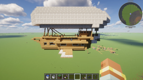 Survival Airship Schematic (1.21.x) - Compact Flying Base for Survival Worlds