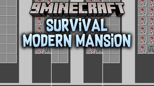 Survival Modern Mansion Map (26.x, 1.21) - Live in Luxury Next to a Thriving