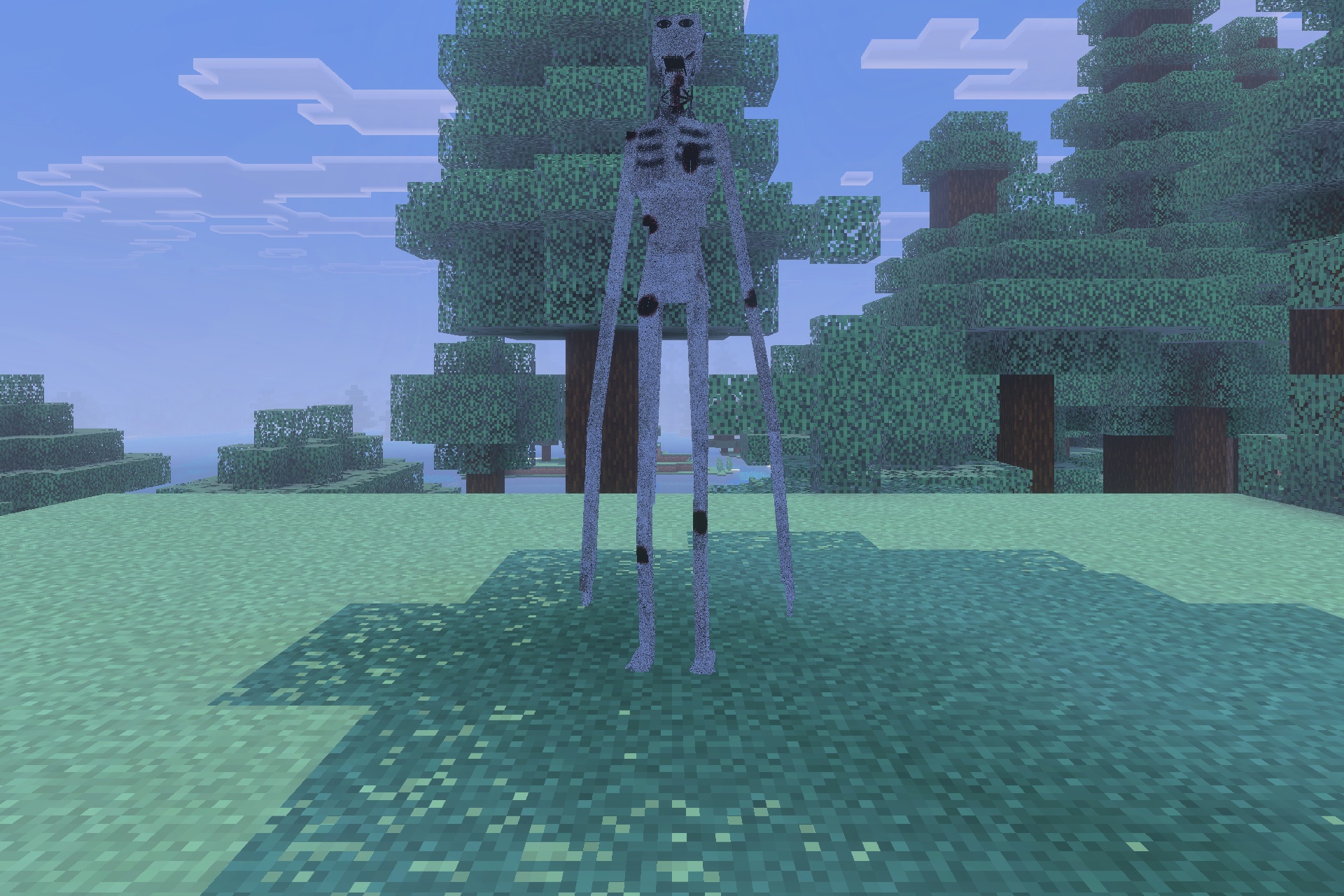 The Boy in the Bath Addon Screenshot 1 The Boy In The Bath entity standing tall in a forest clearing