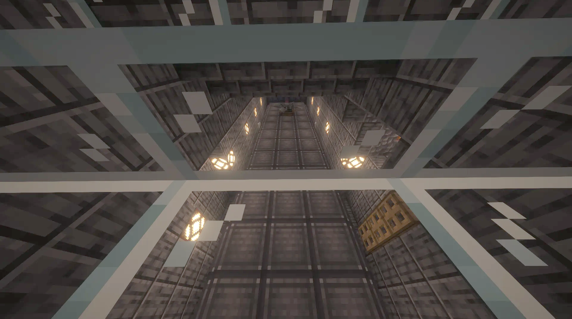 The Missile Schematic Screenshots 3 Looking through a glass window into a tall vertical missile silo shaft