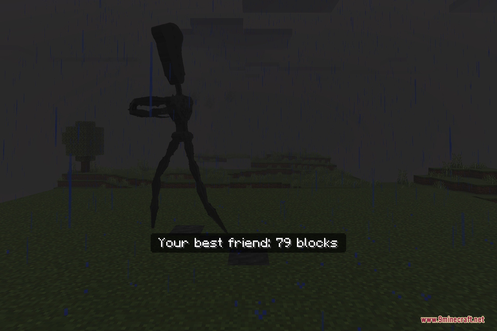 The Shadow in Nightmare Addon Screenshot 4 The Shadow creature moves closer to the player while a distance counter appears
