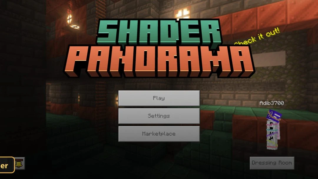 main menu with title overlaying a dark, ornate stone room