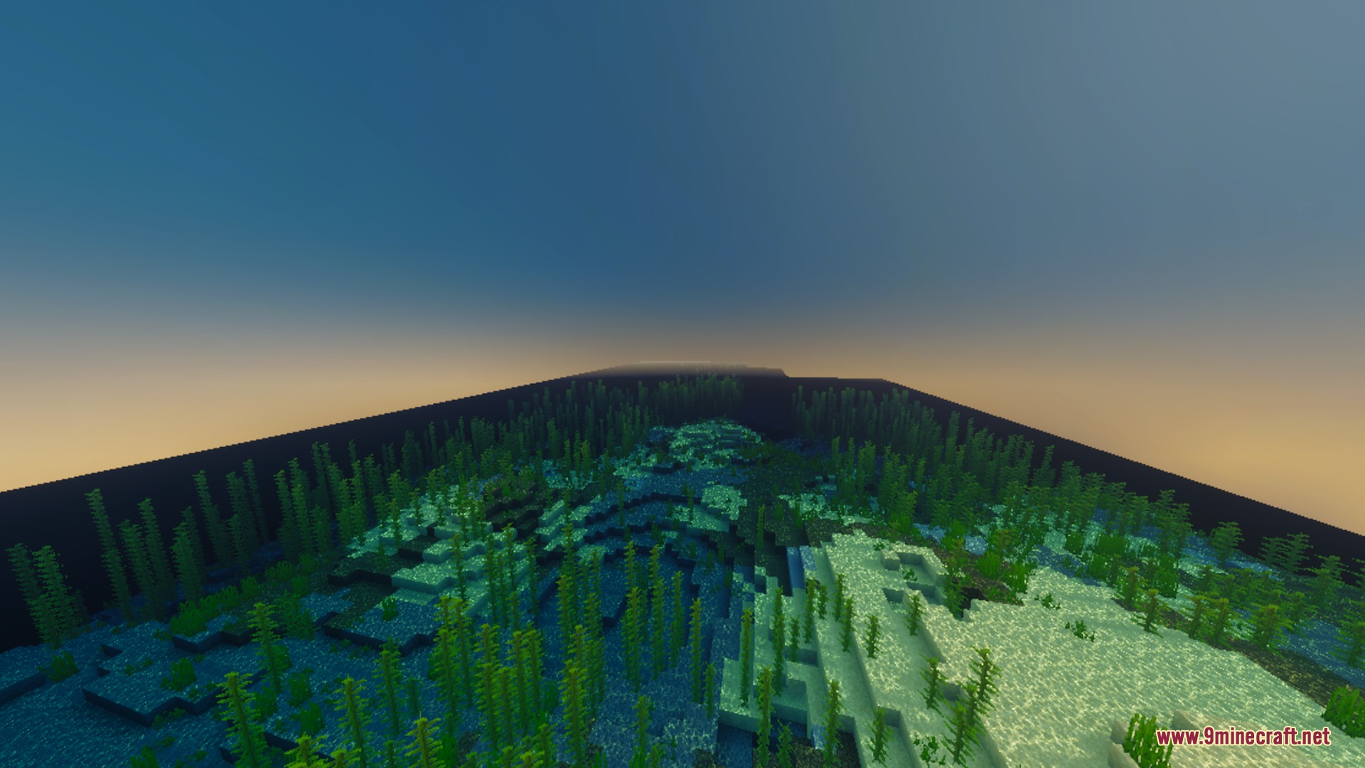 Ultimate Vibrant Visuals Shader Screenshot 5 Crystal clear water reveals lush kelp and seagrass on the ocean floor