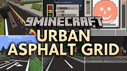 Urban Asphalt Grid Mod (1.21.1, 1.20.1) - Pave Modern City Highways