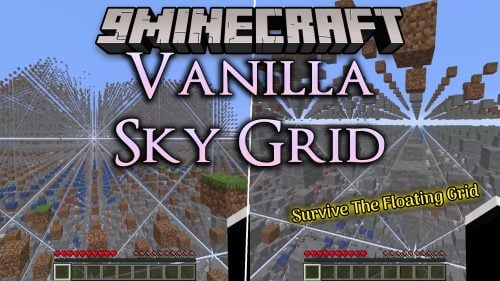 Vanilla Sky Grid Mod (1.21.10) - Survive an Infinite Grid of Floating Blocks