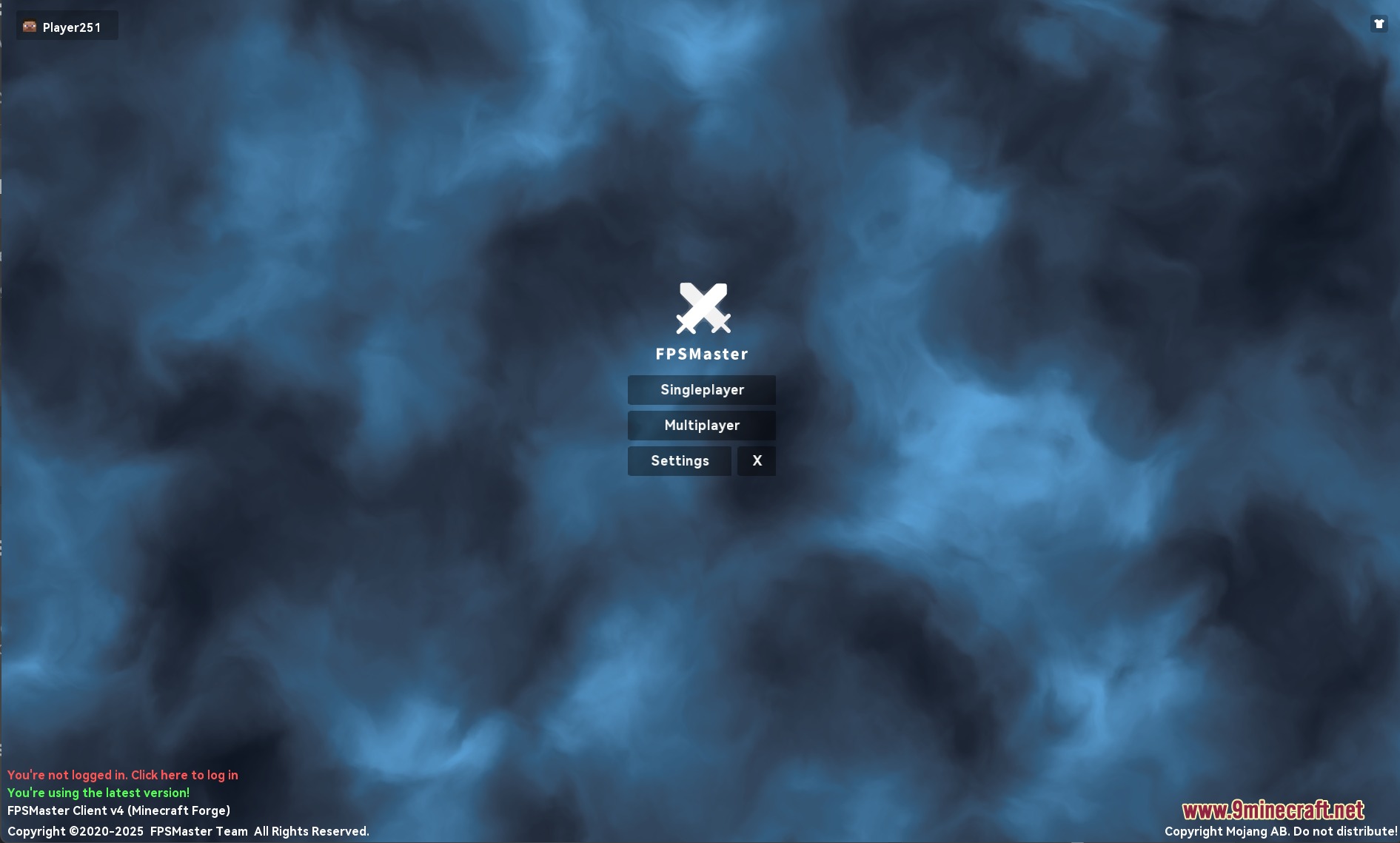 Vantage Rhythm Strike Mod Screenshot 2 Vantage Rhythm Strike Mod main menu with a blue smoke background design