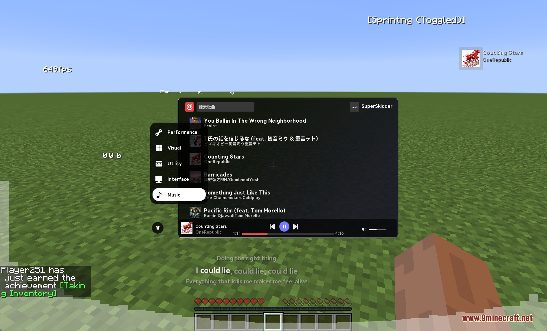 Vantage Rhythm Strike Mod Screenshot 4 The Vantage Rhythm Strike Mod music player interface showing a song playlist
