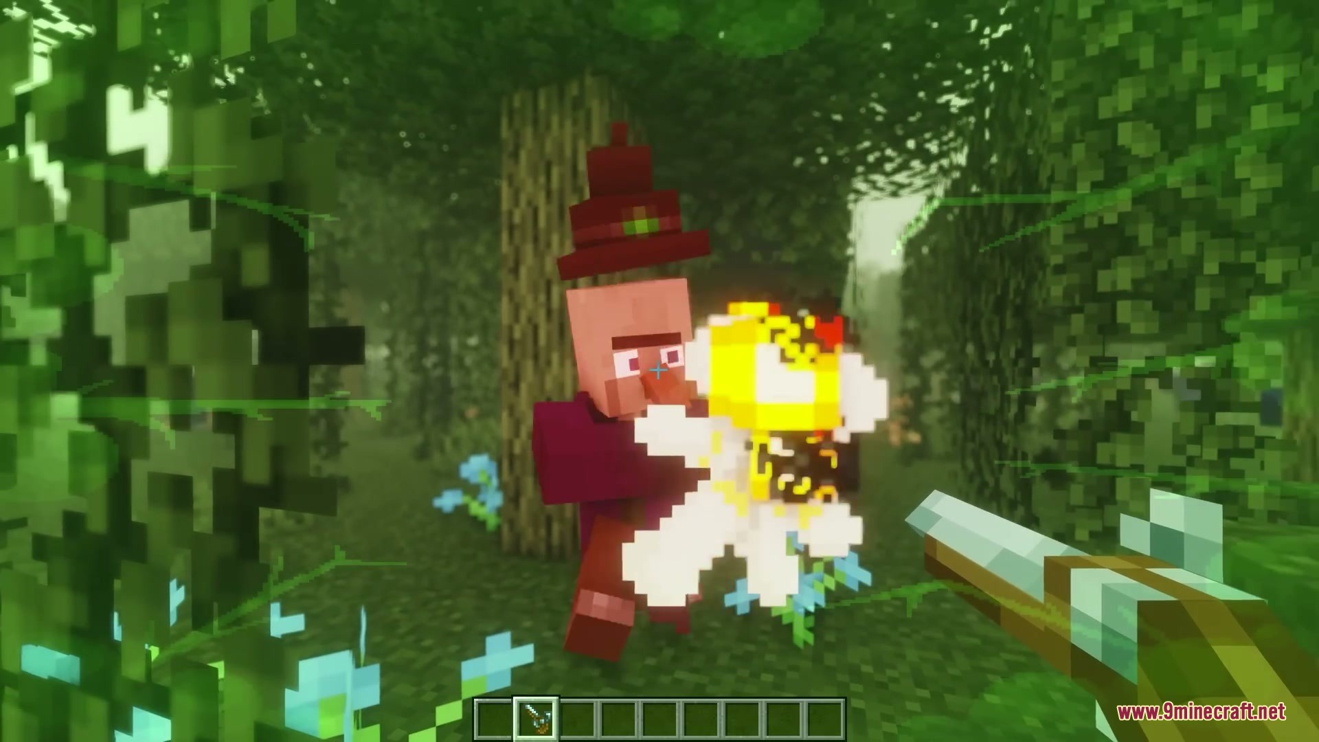 Venomous Reach Mod Screenshot 6 A player uses a flintlock pistol to attack a witch in the forest