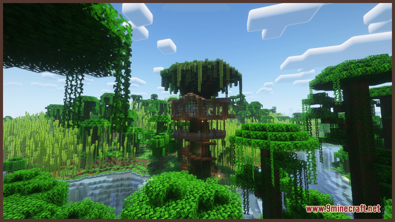 Verdant Canopy Outpost Mod Screenshot 6 Verdant Canopy Outpost Mod generates massive treehouse settlements in the jungle canopy