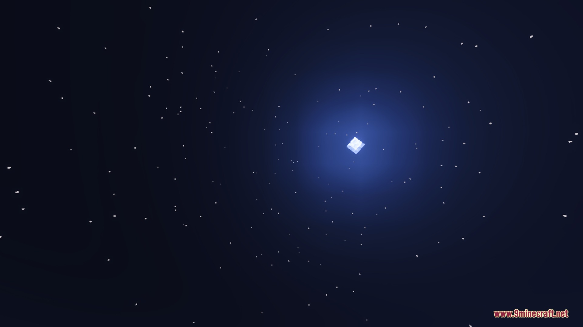 Vibrant Legacy L Espace Shader Screenshot 6 Bright square moon and stars shining in the dark night sky
