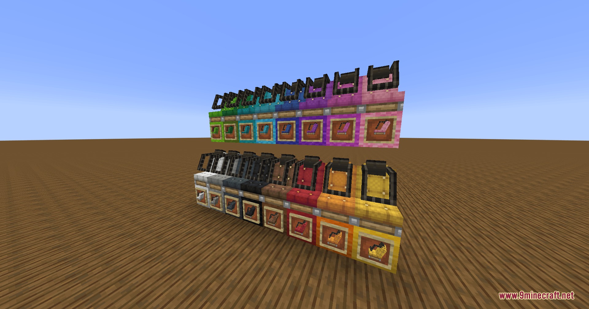 Vibrant Rail Rider Mod Screenshot 1 Vibrant Rail Rider Mod features colorful coaster seats in sixteen different dye colors