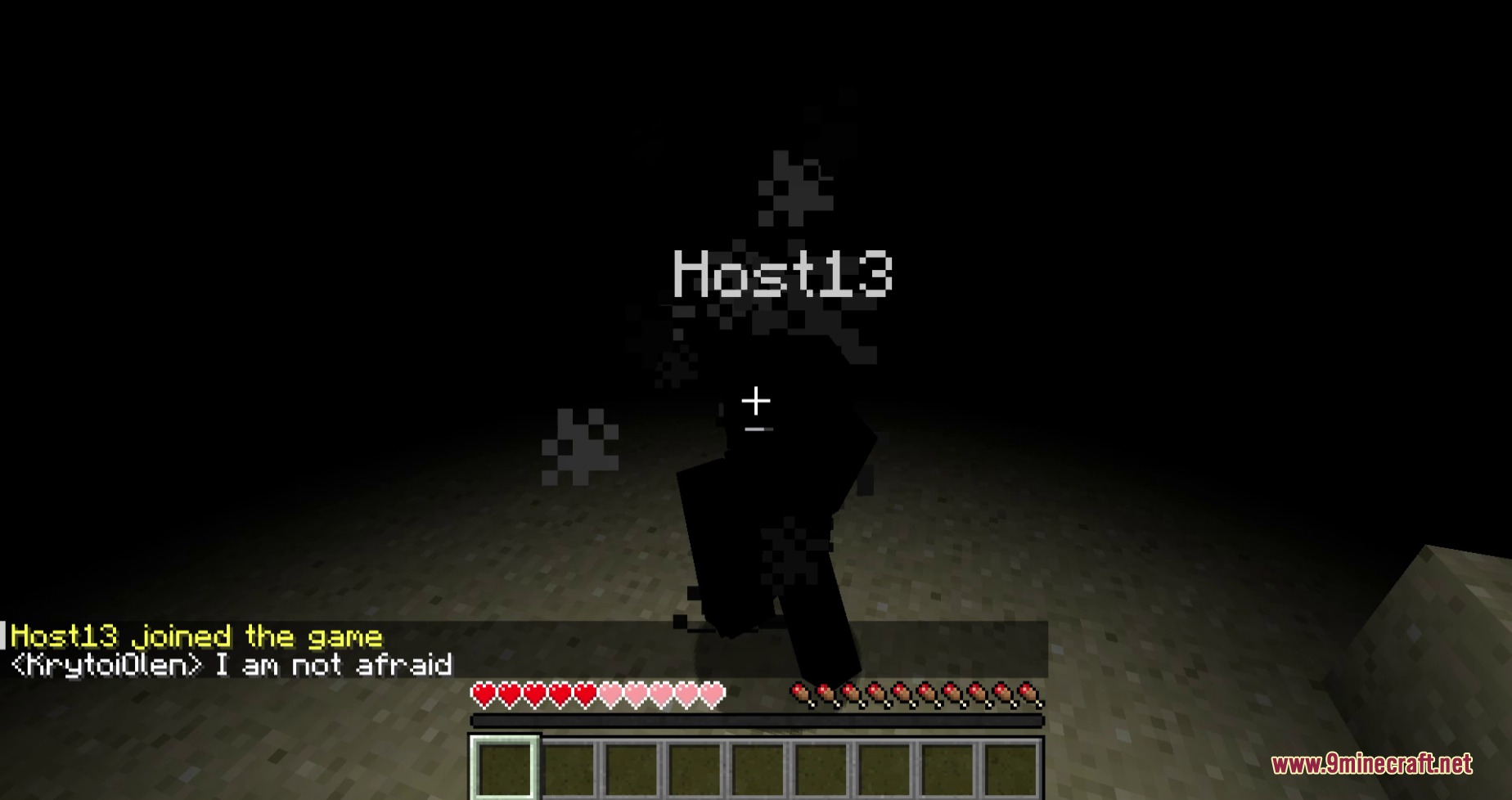 Vile Genesis Mod Screenshot 2 A shadowy figure named Host13 appears in the dark during a horror event