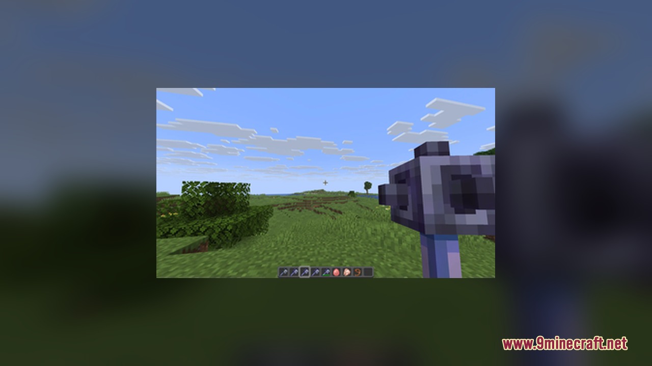Visual 3D Mace Resource Pack Screenshot 5 Visual 3D Mace Resource Pack showing a detailed weapon model in first person