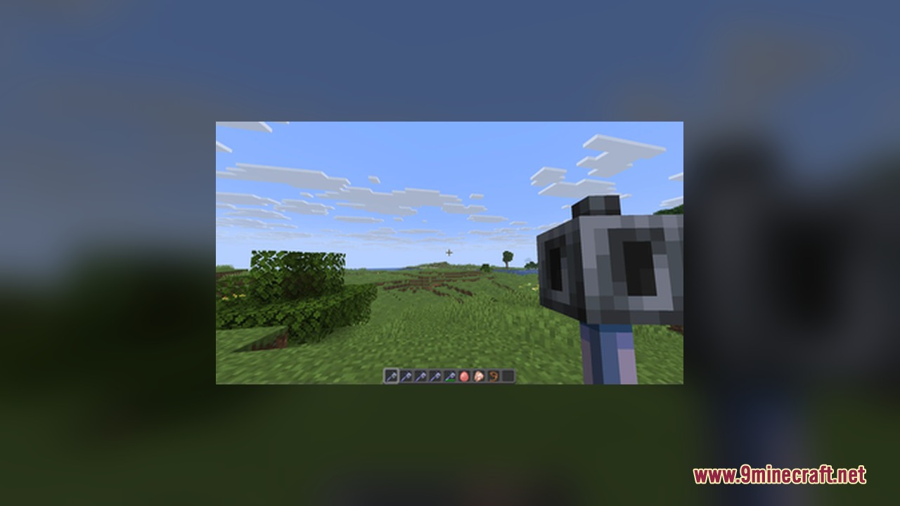 Visual 3D Mace Resource Pack Screenshot 7 Visual 3D Mace Resource Pack shows a detailed weapon model in first person