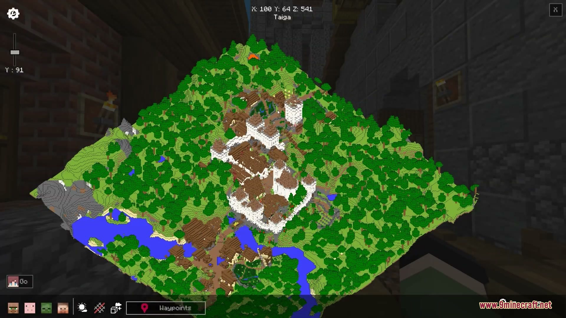 Vocalist Relic Projection Mod Screenshot 2 Vocalist Relic Projection Mod displays a 3D map of a stone castle