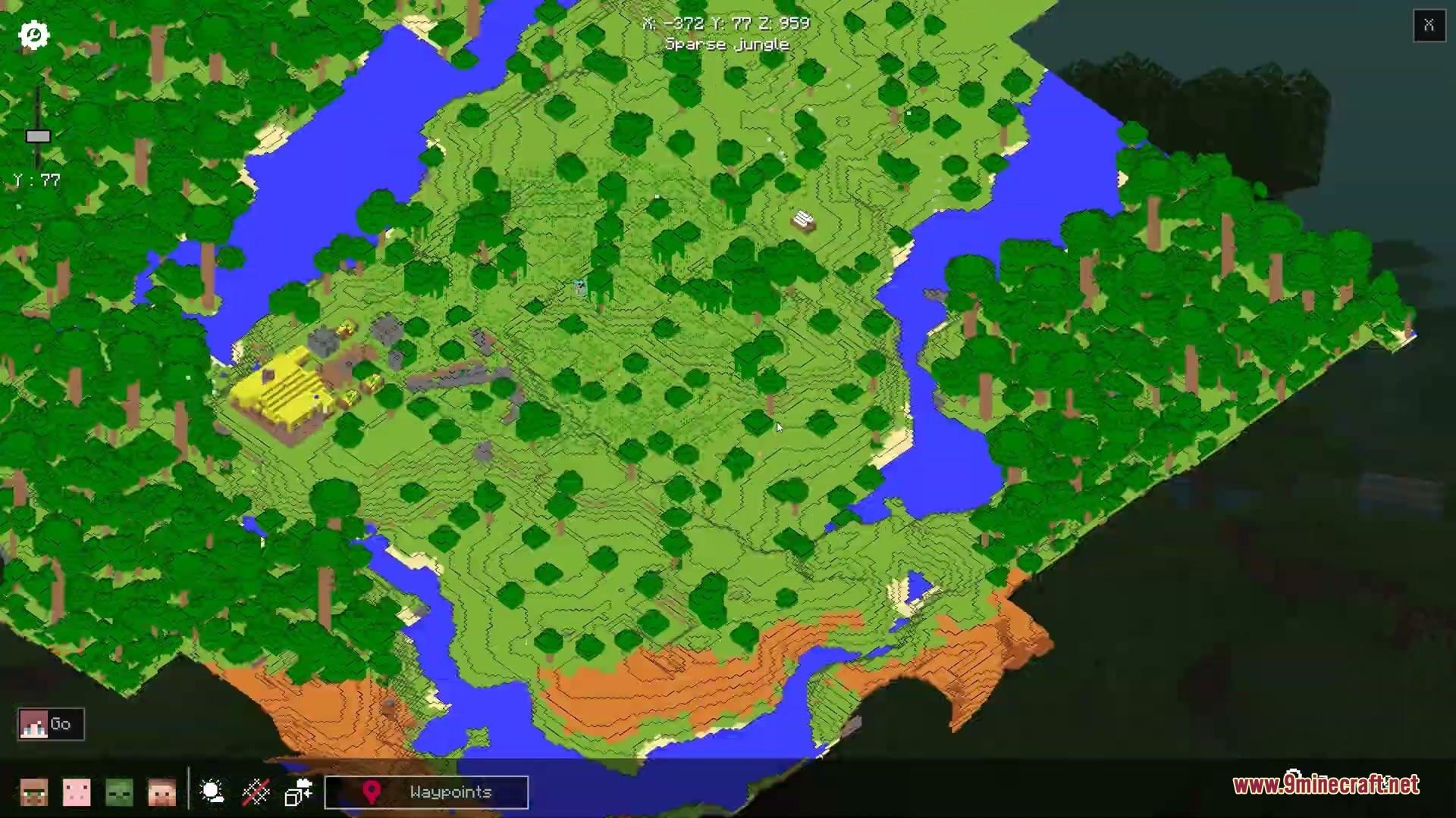 Vocalist Relic Projection Mod Screenshot 8 Zoomed out 3D map projection of the surrounding landscape and water bodies