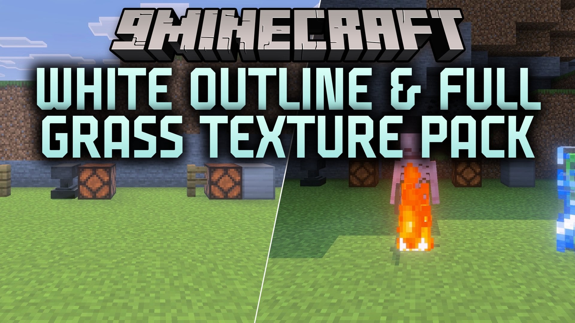 White Outline & Full Grass Texture Pack