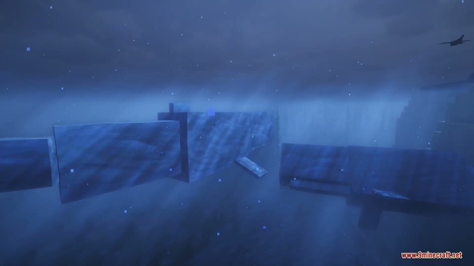 Wildlands Bestiary Renascent Mod Screenshot 6 Massive blue aquatic creatures swimming through the deep dark ocean water