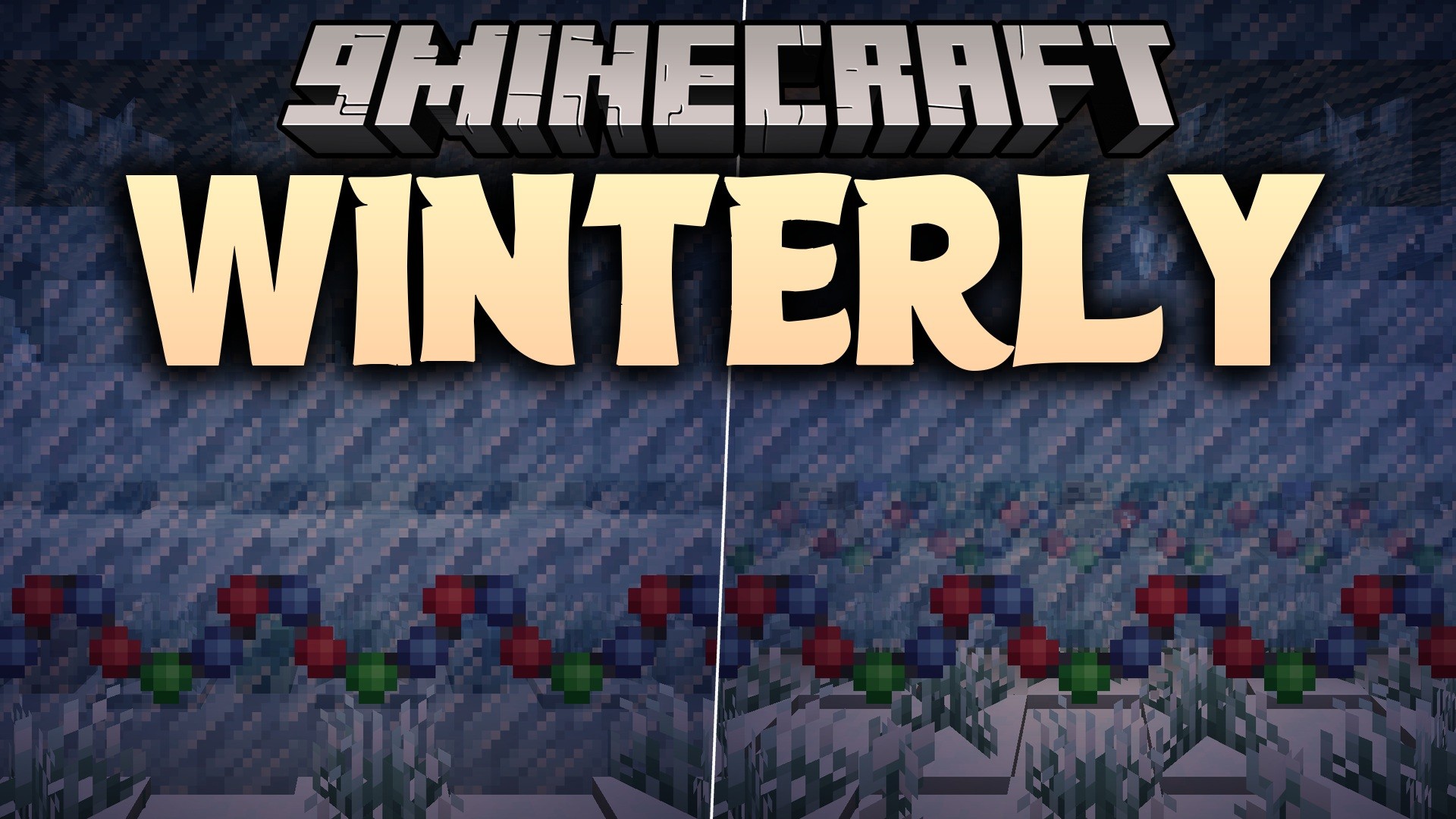 Winterly 9minecraft Mod adds cozy winter blocks, cryomarble tools and wearable santa hats and scarves