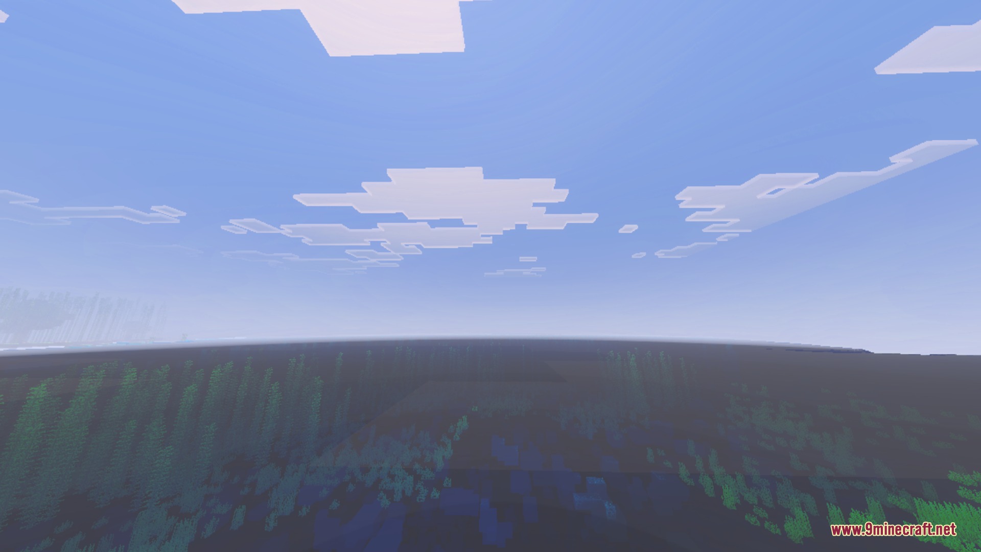 X-ray+better Shader Screenshot 2 Wide horizon view where the ground is invisible revealing underwater seagrass