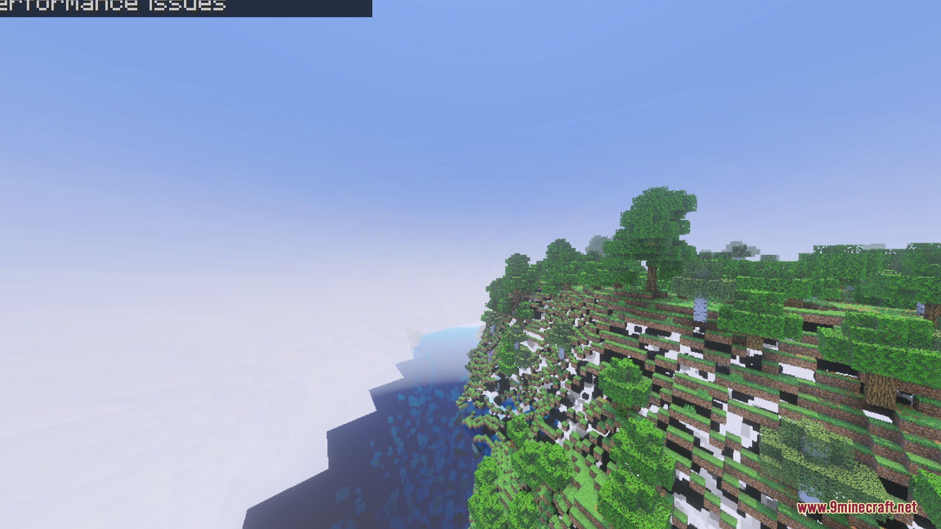 X-ray+better Shader Screenshot 7 Minecraft landscape with invisible terrain revealing hidden caves and valuable underground minerals