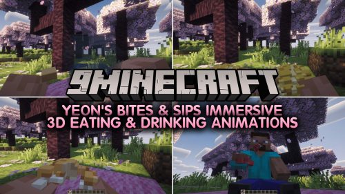 Yeon's Bites & Sips Immersive 3D Eating & Drinking Animations Mod (26.2, 1.20.1)