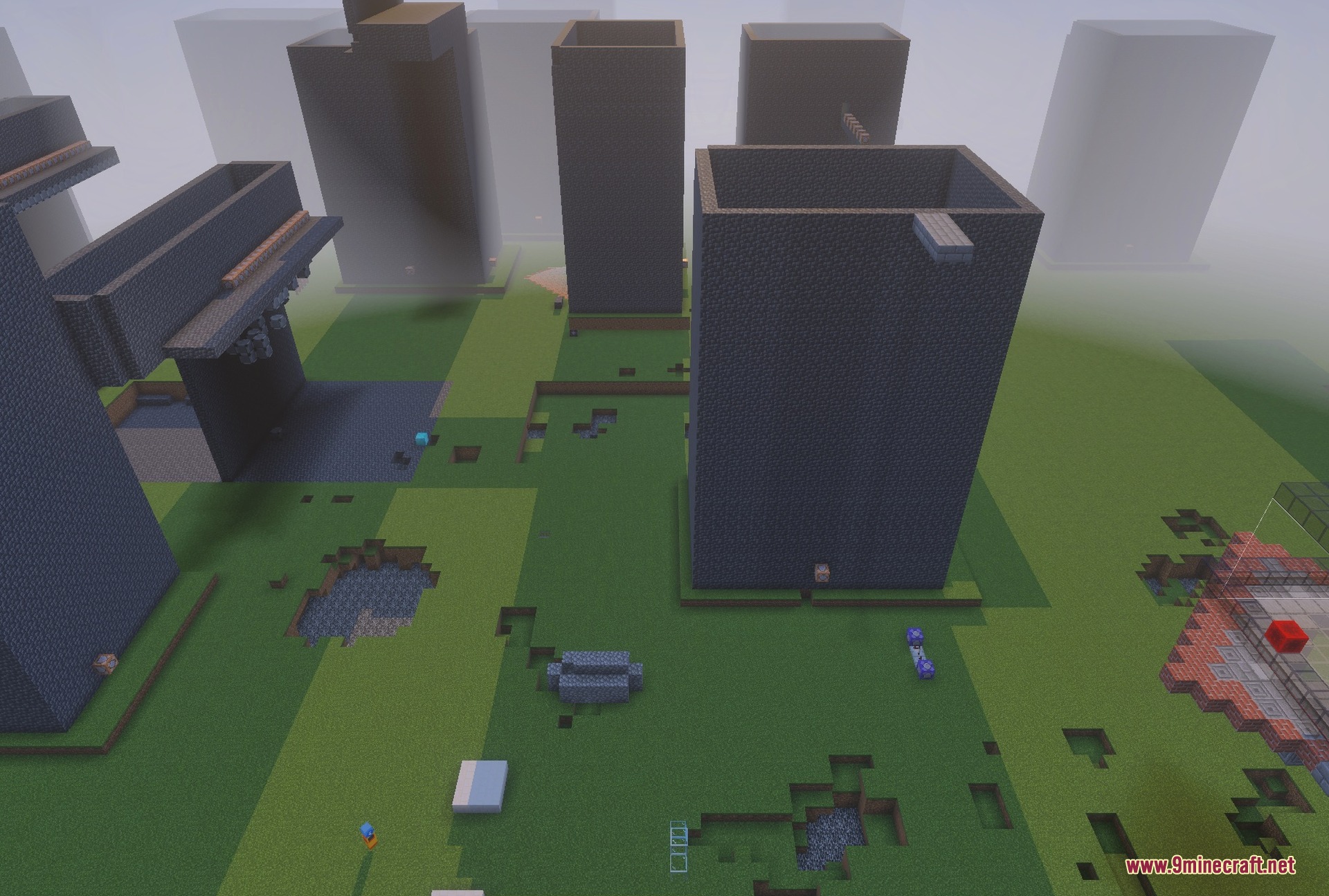 Agg Verse All in One Practice Map Screenshot 1 The practice map from above, with its combat towers in view