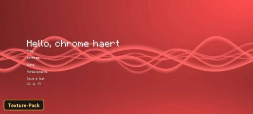 main menu with red background and glowing wavy lines
