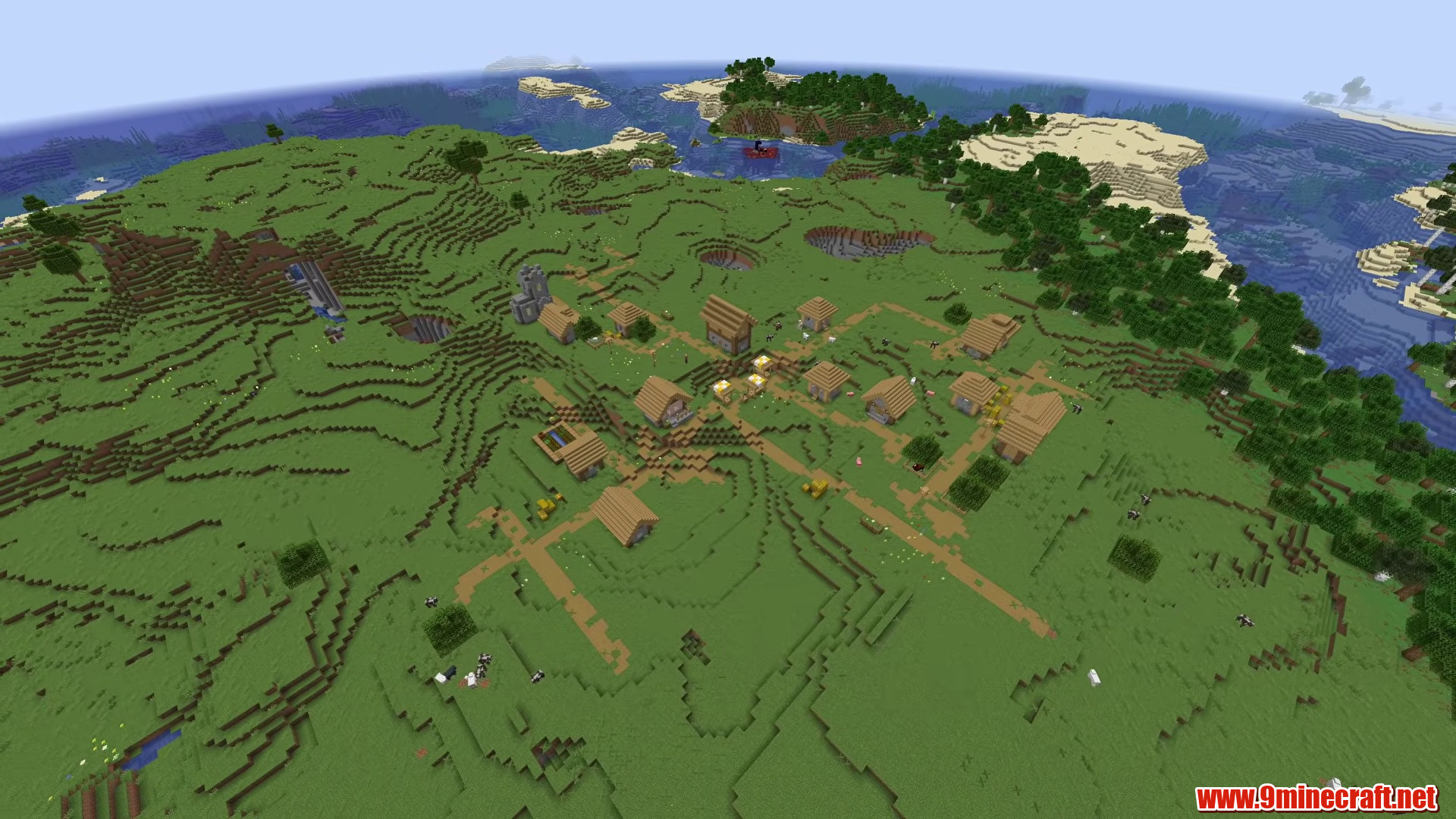 Double Plains Village Hub - Minecraft seed -6192780730502586906